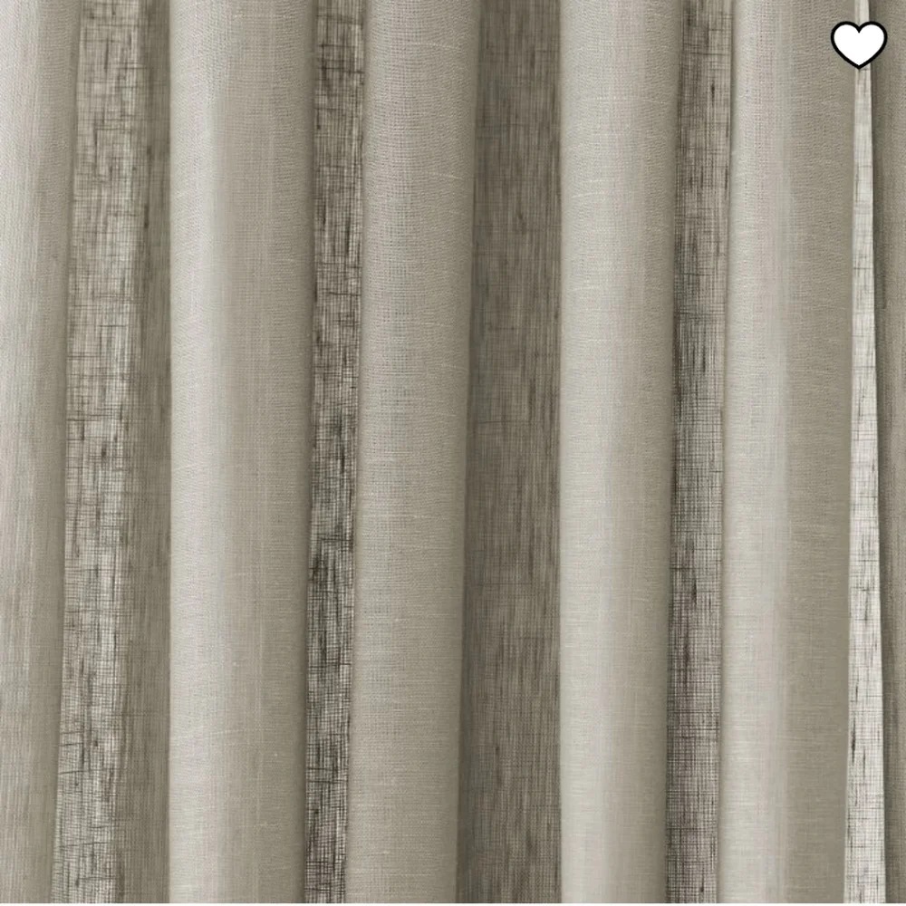 West Elm Pleated European Flax Linen Curtain,Color Warm Gray Melange, $219